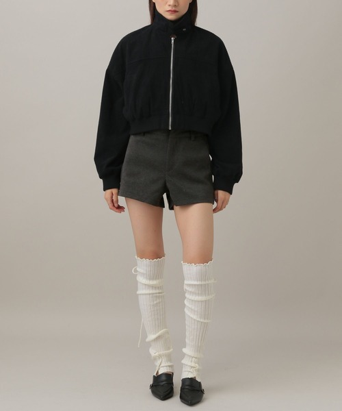 3.3 Field Trip （3.3フィールドトリップ）の「3.3 Field Trip／ウールライクタイトショートパンツ（その他パンツ・レディース・グレー/ブラック・SMALL/MEDIUM）」の7枚目の写真