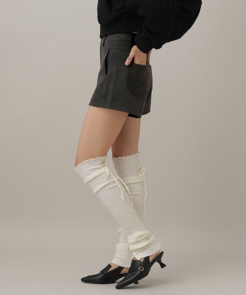 3.3 Field Trip （3.3フィールドトリップ）の「3.3 Field Trip／ウールライクタイトショートパンツ（その他パンツ・レディース・グレー/ブラック・SMALL/MEDIUM）」の12枚目の写真