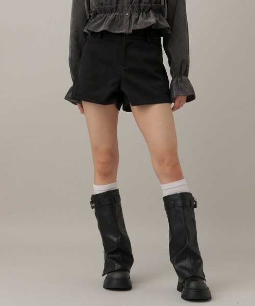 3.3 Field Trip （3.3フィールドトリップ）の「3.3 Field Trip／ウールライクタイトショートパンツ（その他パンツ・レディース・グレー/ブラック・SMALL/MEDIUM）」の18枚目の写真