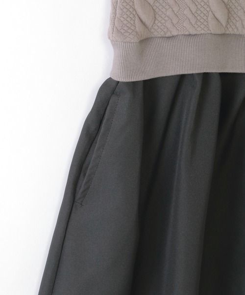 ikka（イッカ）の「フクレジャカードドッキングスカートワンピース（120~160cm）（ワンピース・キッズ・ベージュ/ブラウン系その他・120/130/140/150/160）」の12枚目の写真