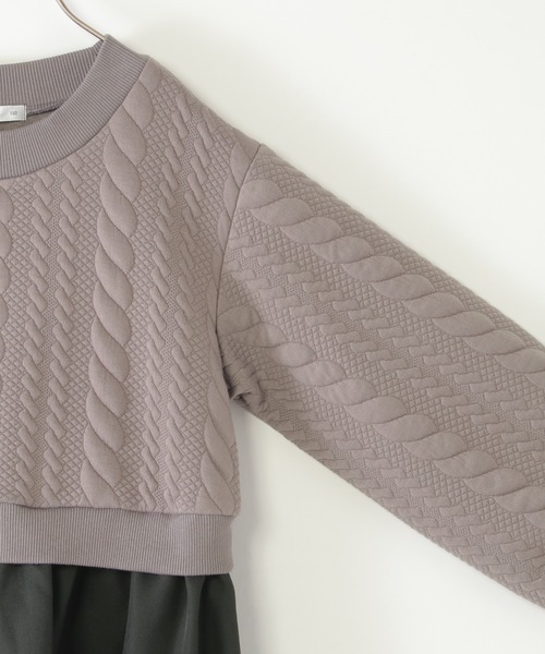 ikka（イッカ）の「フクレジャカードドッキングスカートワンピース（120~160cm）（ワンピース・キッズ・ベージュ/ブラウン系その他・120/130/140/150/160）」の6枚目の写真