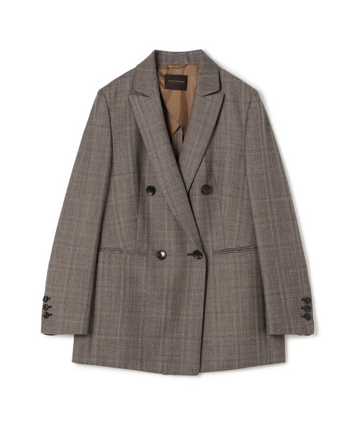 TOMORROWLAND collection(トゥモローランドコレクション)の「ZELANDER GLEN CHECK ダブルブレストジャケット(テーラードジャケット・レディース・ブラウン系その他・36/38)」の1枚目の写真