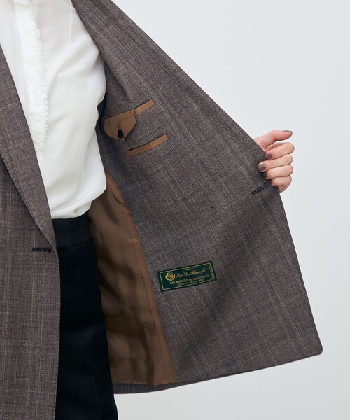 TOMORROWLAND collection(トゥモローランドコレクション)の「ZELANDER GLEN CHECK ダブルブレストジャケット(テーラードジャケット・レディース・ブラウン系その他・36/38)」の6枚目の写真