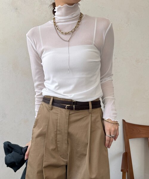 DouDou（ドゥドゥ）の「シアータートル（Tシャツ/カットソー・レディース・ブラック/サックスブルー/グレー/オフホワイト/ホワイト・FREE）」の12枚目の写真