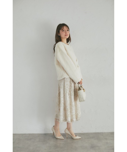 tocco closet(トッコ クローゼット)の「【ZOZO限定】エコファーベーシックブルゾン(ブルゾン・レディース・ブラック/オフホワイト/グレー/モカ/ベージュ・M)」の9枚目の写真