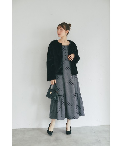 tocco closet(トッコ クローゼット)の「【ZOZO限定】エコファーベーシックブルゾン(ブルゾン・レディース・ブラック/オフホワイト/グレー/モカ/ベージュ・M)」の18枚目の写真