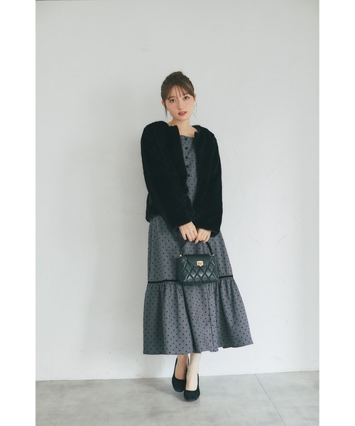 tocco closet(トッコ クローゼット)の「【ZOZO限定】エコファーベーシックブルゾン(ブルゾン・レディース・ブラック/オフホワイト/グレー/モカ/ベージュ・M)」の19枚目の写真