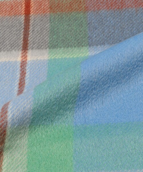 Joshua Ellis（ジョシュアエリス）の「Joshua Ellis Plaid カシミヤストール（ストール/ショール・レディース・グレー系その他・FREE）」の4枚目の写真