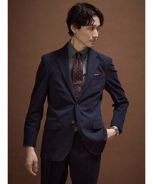 テーラードジャケット（ブルー・ネイビー/青色系・コーデュロイ