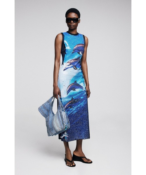 Desigual（デシグアル）の「【Desigual×BOTTER】リバーシブルスパンコールドレス（ワンピース・レディース・ブルー・XS/L/S/M/XL）」の4枚目の写真