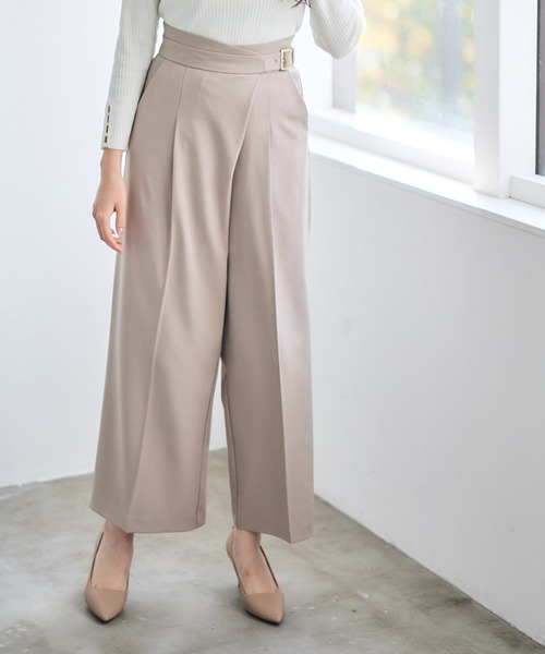12Twelve Agenda(トゥエルブ アジェンダ)の「ラップ風アシメデザインワイドパンツ(その他パンツ・レディース・グレー/ベージュ・M/S)」の14枚目の写真