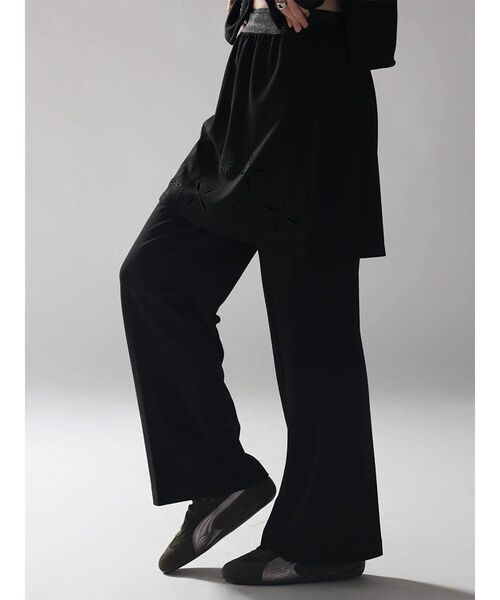 :ETHROF(イーサオブ)の「WRAP SKIRT SET PANTS(その他パンツ・レディース・チャコール/ブラック・FREE)」の18枚目の写真