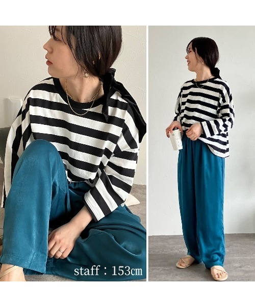 zena(ジェナ)の「太ボーダークロップド7分袖PO(Tシャツ/カットソー・レディース・ホワイト系その他/ホワイト系その他2・FREE)」の10枚目の写真