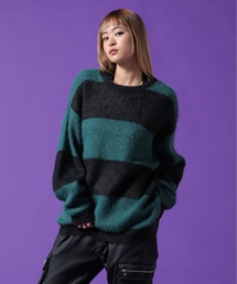 【WEB&DEPOT限定】DankeSchon/ダンケシェーン/SHAGGY BORDER CREWNECK
