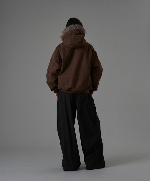 HEART LOGO DUCK FAUX-FUR BLOUSON / ハートロゴダックフェイクファー