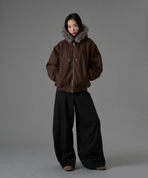 シャリーテンプル⭐︎ハートロゴファーコート黒 シャリーテンプル⭐︎ハートロゴファーコート黒