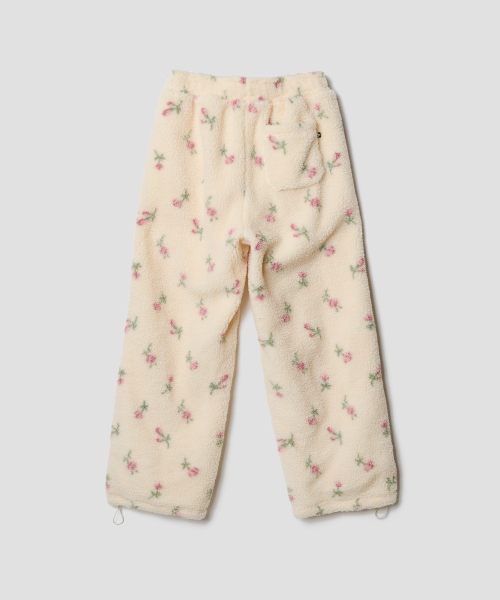 TTUDEMENT（トュードメント）の「FLORAL FLEECE PANTS IVORY（その他パンツ・レディース・その他・SMALL/MEDIUM）」の2枚目の写真