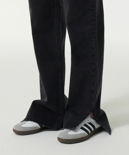 MUSINSA STANDARD WOMAN（ムシンサスタンダードウーマン）の「ウィメンズストレートスリットデニムパンツ[ウォッシュドブラック]（デニムパンツ・レディース・その他・24/25/26/27/28）」の7枚目の写真