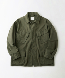 OUTSTANDING（アウトスタンディング）の「2ND POPLIN JUNGLE FATIGUE JACKET_OLIVE（ミリタリージャケット）」