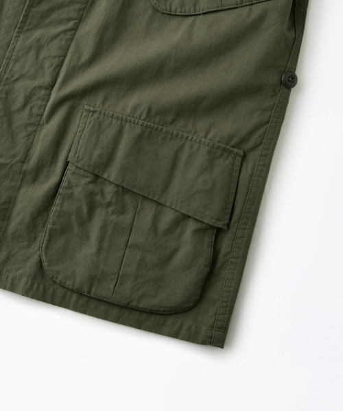 OUTSTANDING(アウトスタンディング)の「2ND POPLIN JUNGLE FATIGUE JACKET_OLIVE(ミリタリージャケット・メンズ・その他・SMALL/MEDIUM/LARGE)」の6枚目の写真