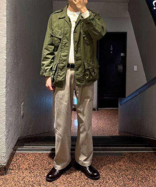 OUTSTANDING(アウトスタンディング)の「2ND POPLIN JUNGLE FATIGUE JACKET_OLIVE(ミリタリージャケット・メンズ・その他・SMALL/MEDIUM/LARGE)」の11枚目の写真
