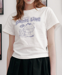 [HAST] スウィートカップアイスクリームクロップTシャツアイボリー4W2521003