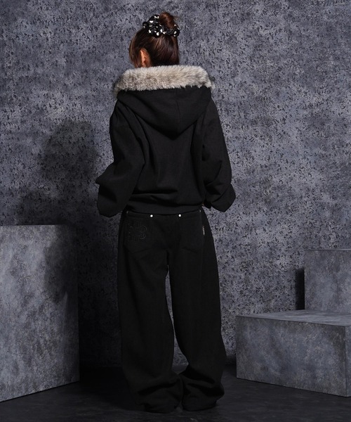 Laufer(ロイファー)の「【Laufer】ファー使い コーデュロイ ショートジャケット / Fur Corduroy Short Jacket / セットアップ 可能(ブルゾン・メンズ・ブラック/ブラウン/アイボリー・M/L)」の16枚目の写真