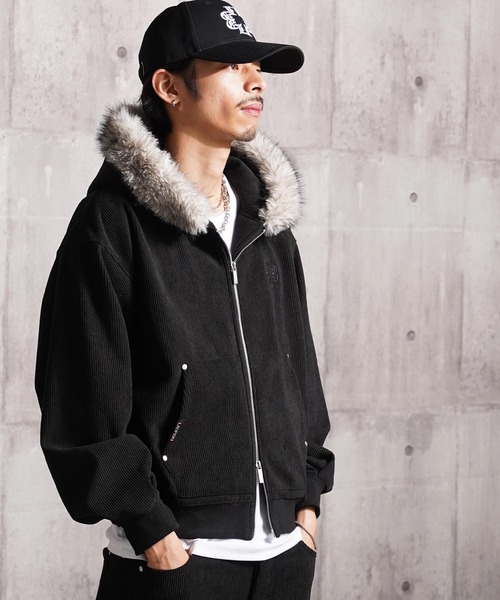 Laufer(ロイファー)の「【Laufer】ファー使い コーデュロイ ショートジャケット / Fur Corduroy Short Jacket / セットアップ 可能(ブルゾン・メンズ・ブラック/ブラウン/アイボリー・M/L)」の21枚目の写真