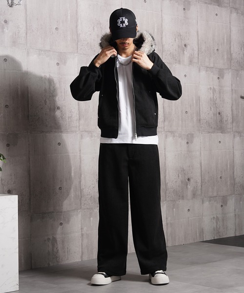 Laufer(ロイファー)の「【Laufer】ファー使い コーデュロイ ショートジャケット / Fur Corduroy Short Jacket / セットアップ 可能(ブルゾン・メンズ・ブラック/ブラウン/アイボリー・M/L)」の18枚目の写真