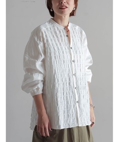 NOMBRE IMPAIR ハイネック　ブラウス NOMBRE IMPAIR - back cloth flower ハイネックブラウス - Sheth