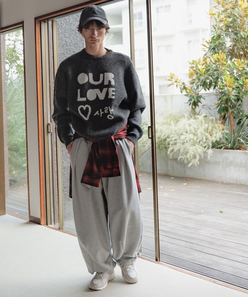 ALAND（エーランド）の「【UNISEX】ALAND×INAPSQUARE／ジャガードニットプルオーバー（ニット/セーター・レディース・ネイビー/チャコール・LARGE/SMALL）」の11枚目の写真