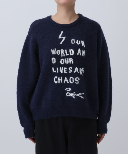 ALAND（エーランド）の「【UNISEX】ALAND×INAPSQUARE／ジャガードニットプルオーバー（ニット/セーター・レディース・ネイビー/チャコール・LARGE/SMALL）」の17枚目の写真