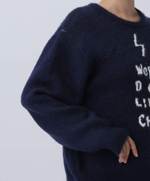 ALAND（エーランド）の「【UNISEX】ALAND×INAPSQUARE／ジャガードニットプルオーバー（ニット/セーター・レディース・ネイビー/チャコール・LARGE/SMALL）」の21枚目の写真