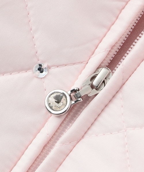 リボンキルティング フェイクファー衿つきブルゾン（ブルゾン）｜mezzo