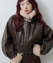 Kastane | 【WEB先行/S.Mサイズ展開】ボアフライトジャケット(その他アウター)