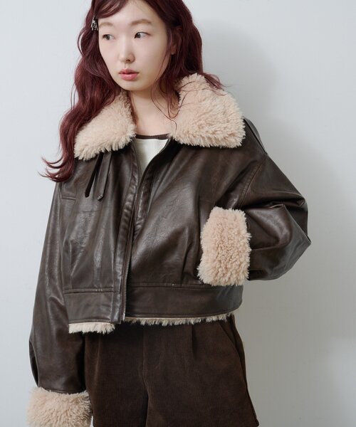 セール】【S.Mサイズ展開】ボアフライトジャケット（その他アウター