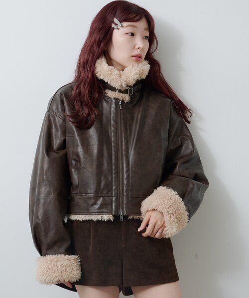 セール】【S.Mサイズ展開】ボアフライトジャケット（その他アウター