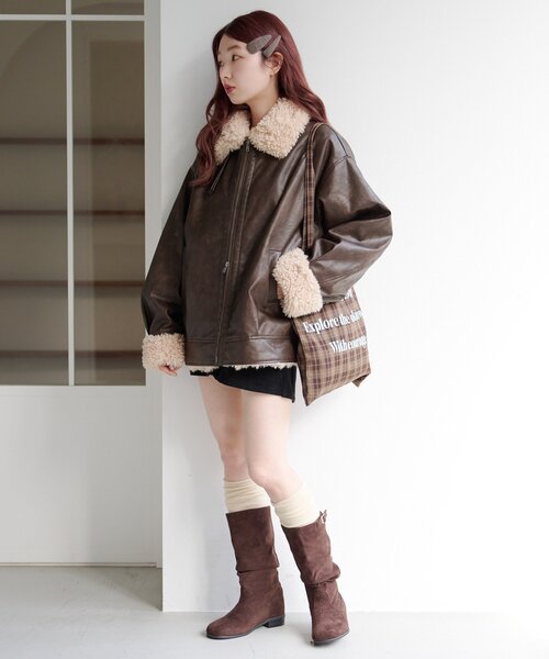 セール】【S.Mサイズ展開】ボアフライトジャケット（その他アウター