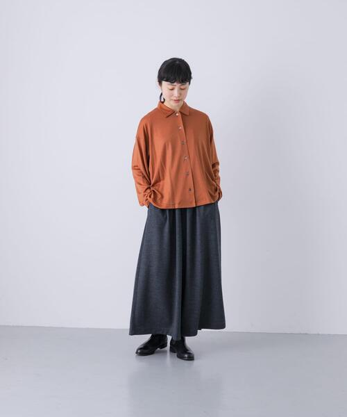 かぐれ(カグレ)の「ウォッシャブルウールカットシャツ(シャツ/ブラウス・レディース・スミクロ/ベージュ系その他/ブラウン・FREE)」の22枚目の写真