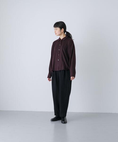 かぐれ（カグレ）の「ウォッシャブルウールカットシャツ（シャツ/ブラウス・レディース・スミクロ/ベージュ系その他/ブラウン・FREE）」の21枚目の写真