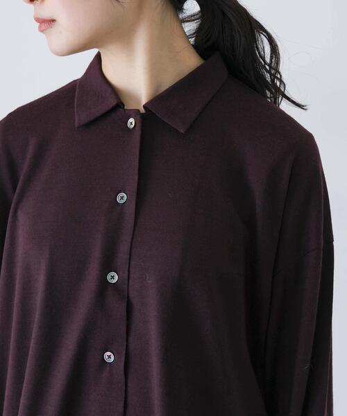 かぐれ（カグレ）の「ウォッシャブルウールカットシャツ（シャツ/ブラウス・レディース・スミクロ/ベージュ系その他/ブラウン・FREE）」の16枚目の写真