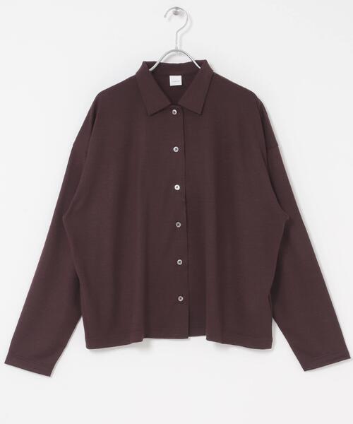 かぐれ（カグレ）の「ウォッシャブルウールカットシャツ（シャツ/ブラウス・レディース・スミクロ/ベージュ系その他/ブラウン・FREE）」の15枚目の写真