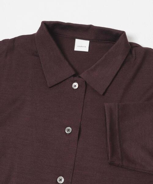 かぐれ（カグレ）の「ウォッシャブルウールカットシャツ（シャツ/ブラウス・レディース・スミクロ/ベージュ系その他/ブラウン・FREE）」の14枚目の写真