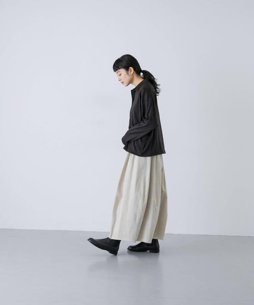 かぐれ（カグレ）の「ウォッシャブルウールカットシャツ（シャツ/ブラウス・レディース・スミクロ/ベージュ系その他/ブラウン・FREE）」の9枚目の写真