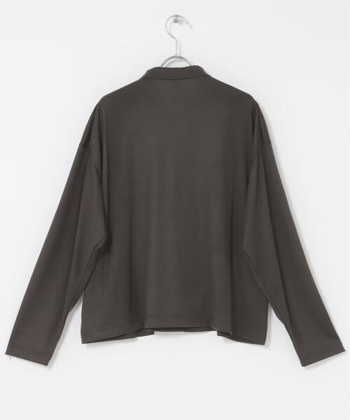 かぐれ（カグレ）の「ウォッシャブルウールカットシャツ（シャツ/ブラウス・レディース・スミクロ/ベージュ系その他/ブラウン・FREE）」の6枚目の写真