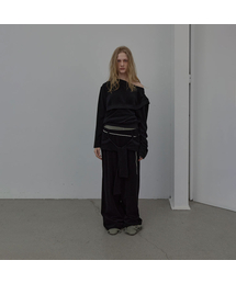 LCDC TM（エルシーディーシーティーエム）の「TIED DETAIL JERSEY PANTS (BLACK)（スウェットパンツ）」