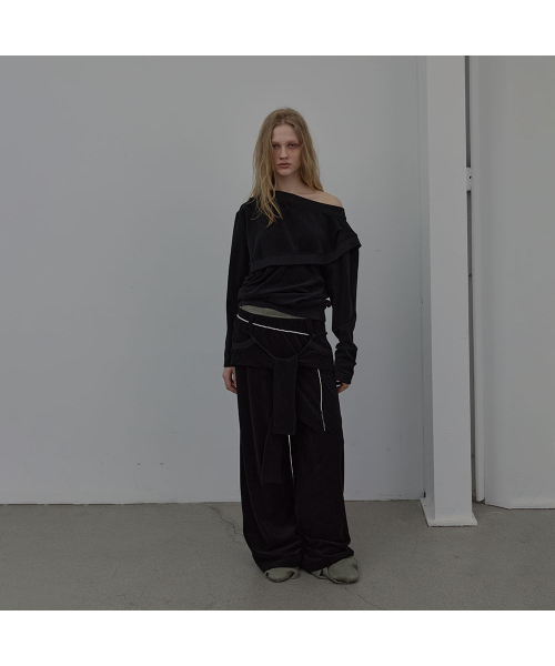 LCDC TM(エルシーディーシーティーエム)の「TIED DETAIL JERSEY PANTS (BLACK)(スウェットパンツ・レディース・その他・SMALL/MEDIUM)」の2枚目の写真