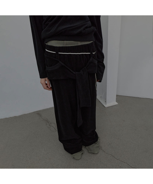 LCDC TM(エルシーディーシーティーエム)の「TIED DETAIL JERSEY PANTS (BLACK)(スウェットパンツ・レディース・その他・SMALL/MEDIUM)」の4枚目の写真