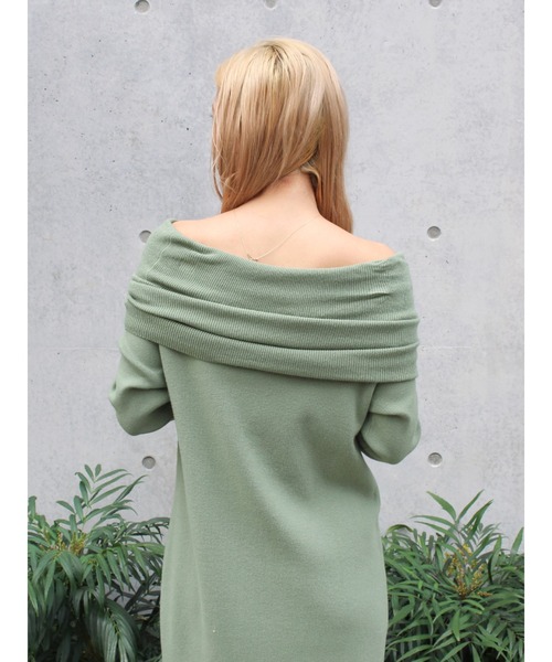 Ungrid（アングリッド）の「オフショルニットワンピース（ワンピース・レディース・グリーン/ブラウン/ブラック・FREE）」の17枚目の写真