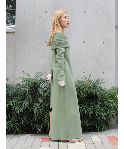 Ungrid（アングリッド）の「オフショルニットワンピース（ワンピース・レディース・グリーン/ブラウン/ブラック・FREE）」の22枚目の写真